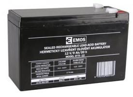 EMOS Bezúdržbový olověný akumulátor 12V 9Ah faston 6,3mm  *B9675 (Olověné akumulátory)