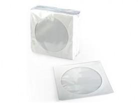 Papírová obálka s okénkem na CD/DVD,  1ks, bílá (Obaly na CD/DVD/BR)