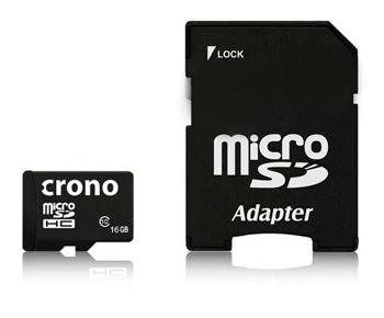 Crono microSDHC 16GB Class 10 + SD adaptér
