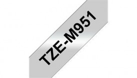 Brother TZE-M951,  stříbrná matná / černá