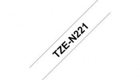 Brother TZE-N221,  bílá / černá